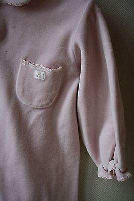 BONPOINT BABY PINK VELOUR BABYGROW 12 MONTHS - Image 2