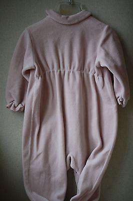 BONPOINT BABY PINK VELOUR BABYGROW 12 MONTHS - Image 5
