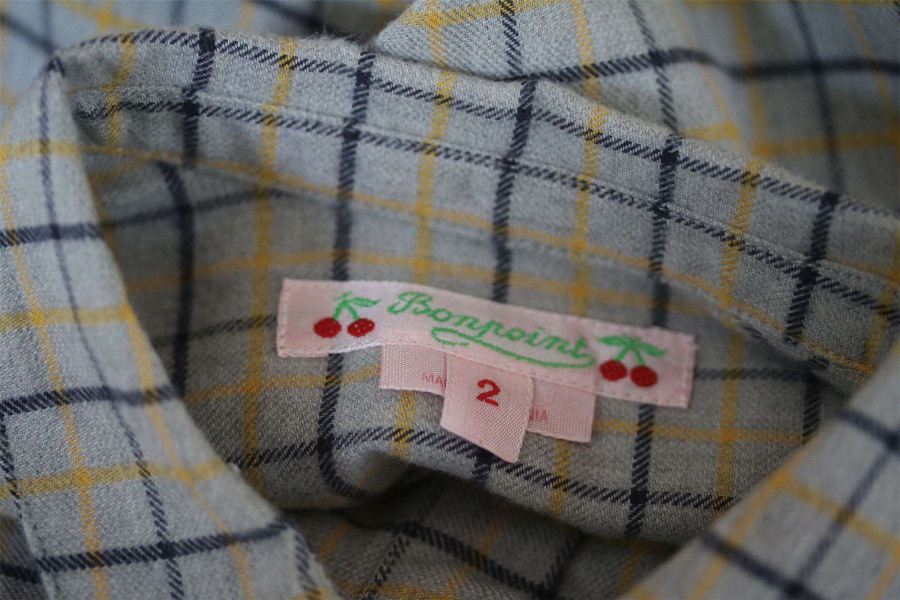 BONPOINT BABY PLAID MICO SHIRT 2 YEARS - Image 3
