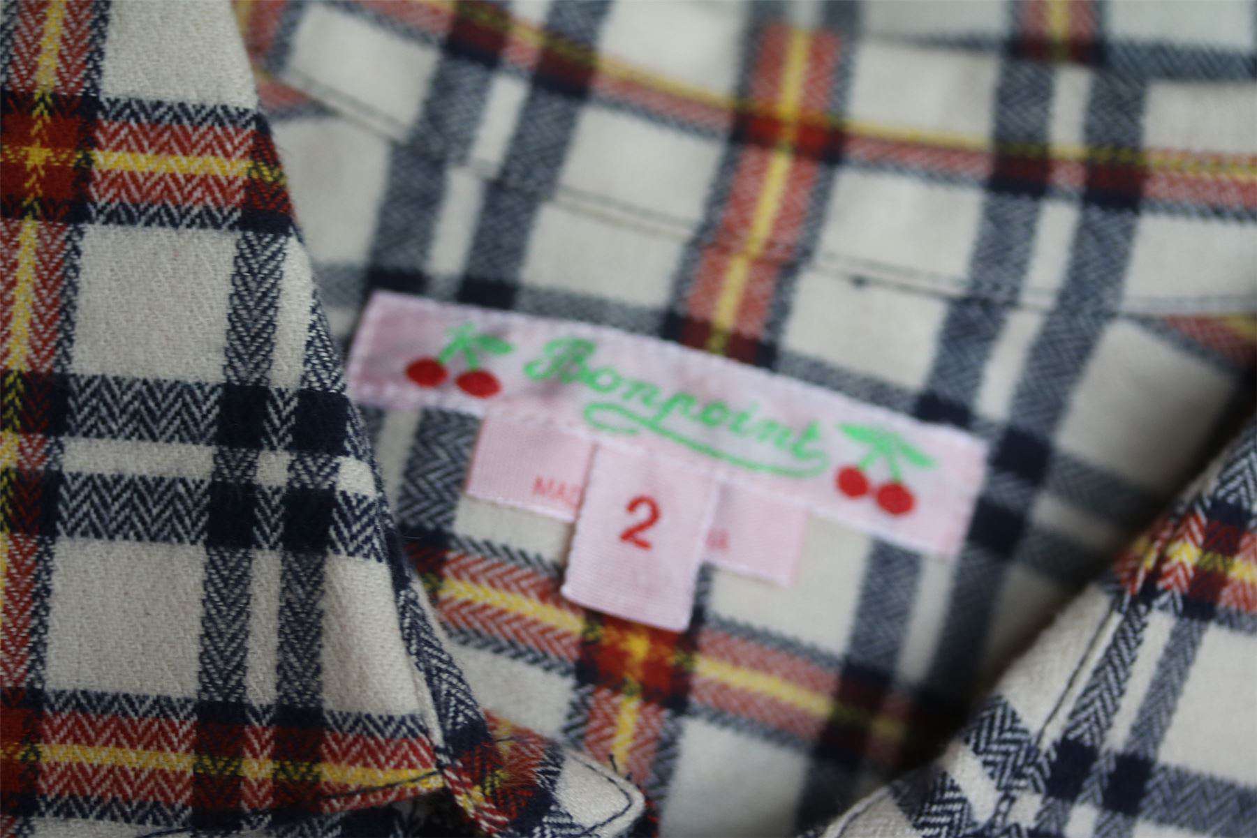 BONPOINT BABY PLAID MICO SHIRT 2 YEARS - Image 3