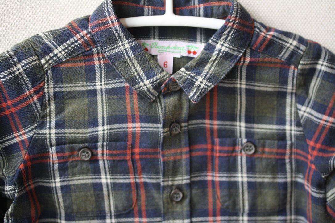 BONPOINT BABY PLAID SHIRT 6 MONTHS - Image 3