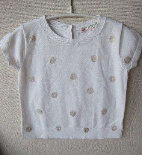 BONPOINT BABY POLKA DOT COTTON SWEATER TOP 3 YEARS