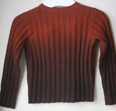 BONPOINT BABY RUST WOOL ANGORA RIBBED CARDIGAN 3 YEARS - Image 4