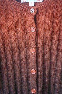 BONPOINT BABY RUST WOOL ANGORA RIBBED CARDIGAN 3 YEARS - Image 5