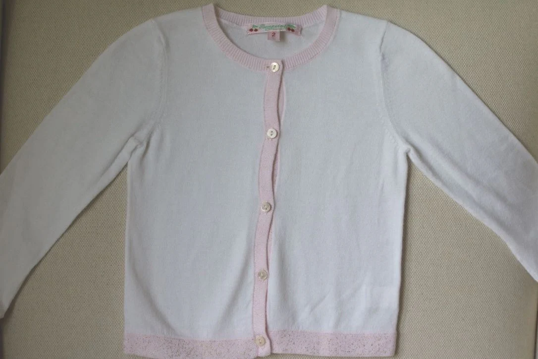 BONPOINT BABY WHITE CARDIGAN 2 YEARS - Image 2