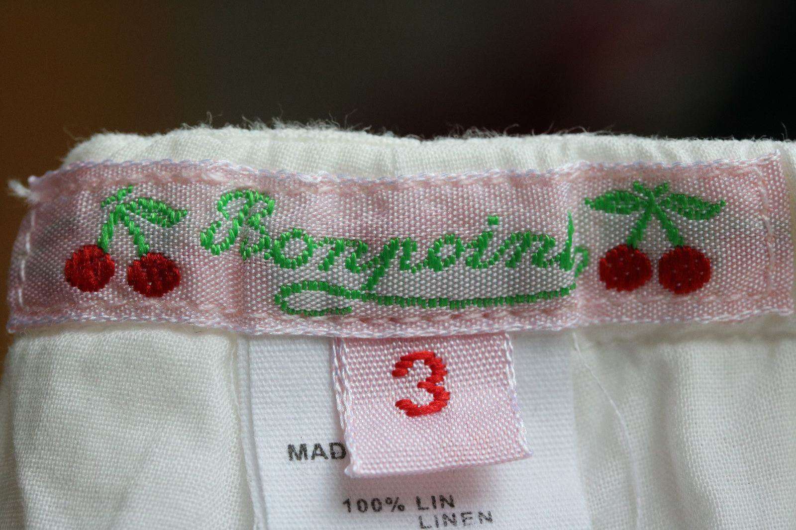 BONPOINT BABY WHITE DANDY LINEN TROUSERS 3 YEARS - Image 2
