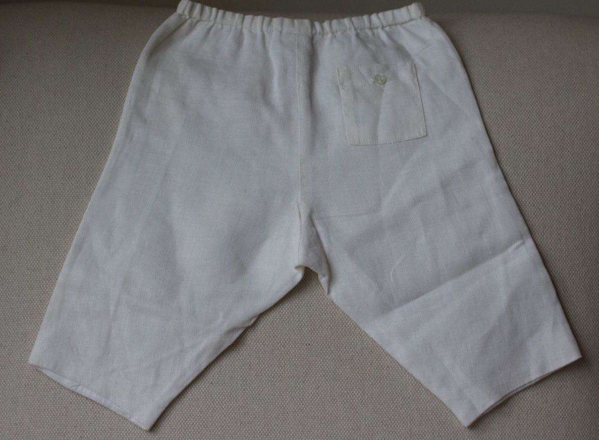 BONPOINT BABY WHITE DANDY LINEN TROUSERS 3 YEARS - Image 3