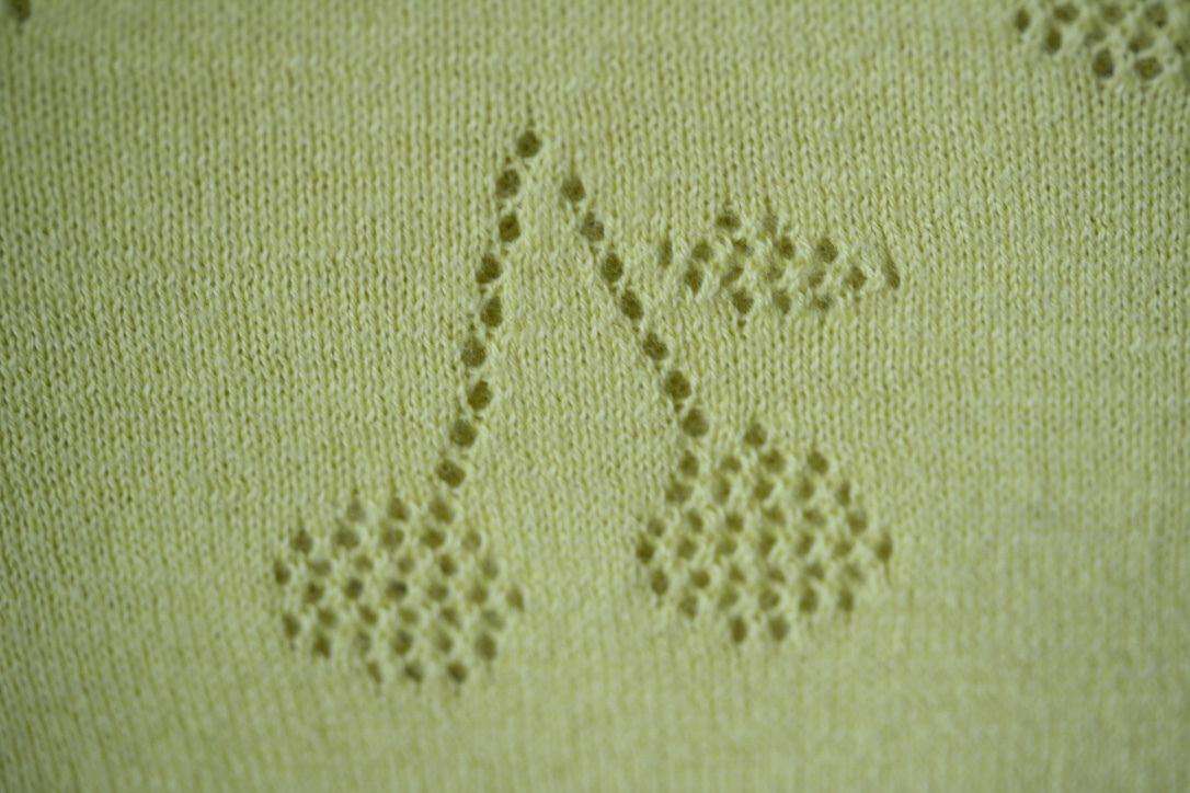 BONPOINT BABY YELLOW CHERRIES COTTON CARDIGAN 3 YEARS - Image 2
