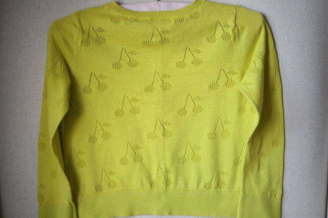 BONPOINT BABY YELLOW CHERRIES COTTON CARDIGAN 3 YEARS - Image 3