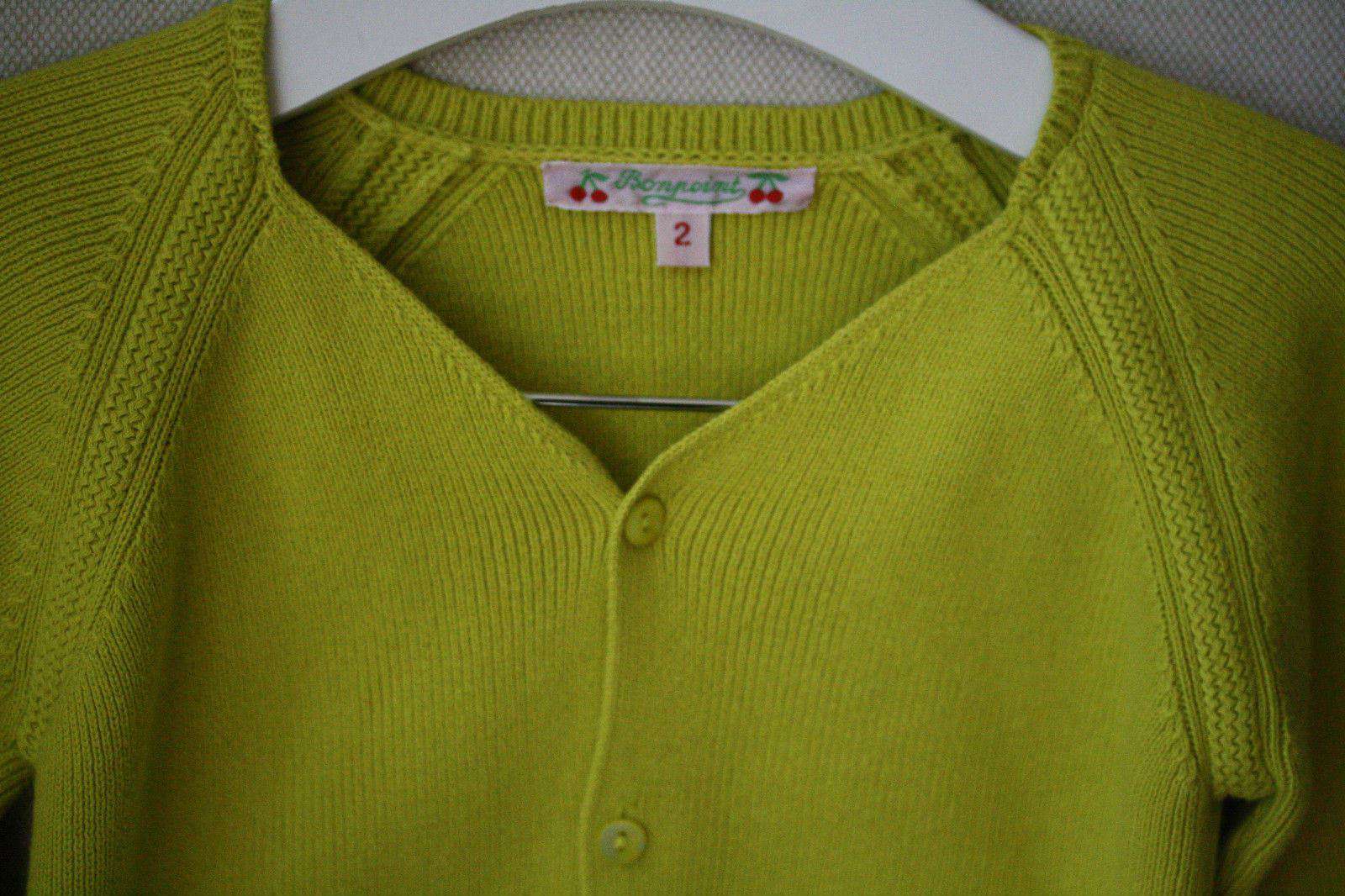 BONPOINT BABY YELLOW COTTON CARDIGAN 2 YEARS - Image 3