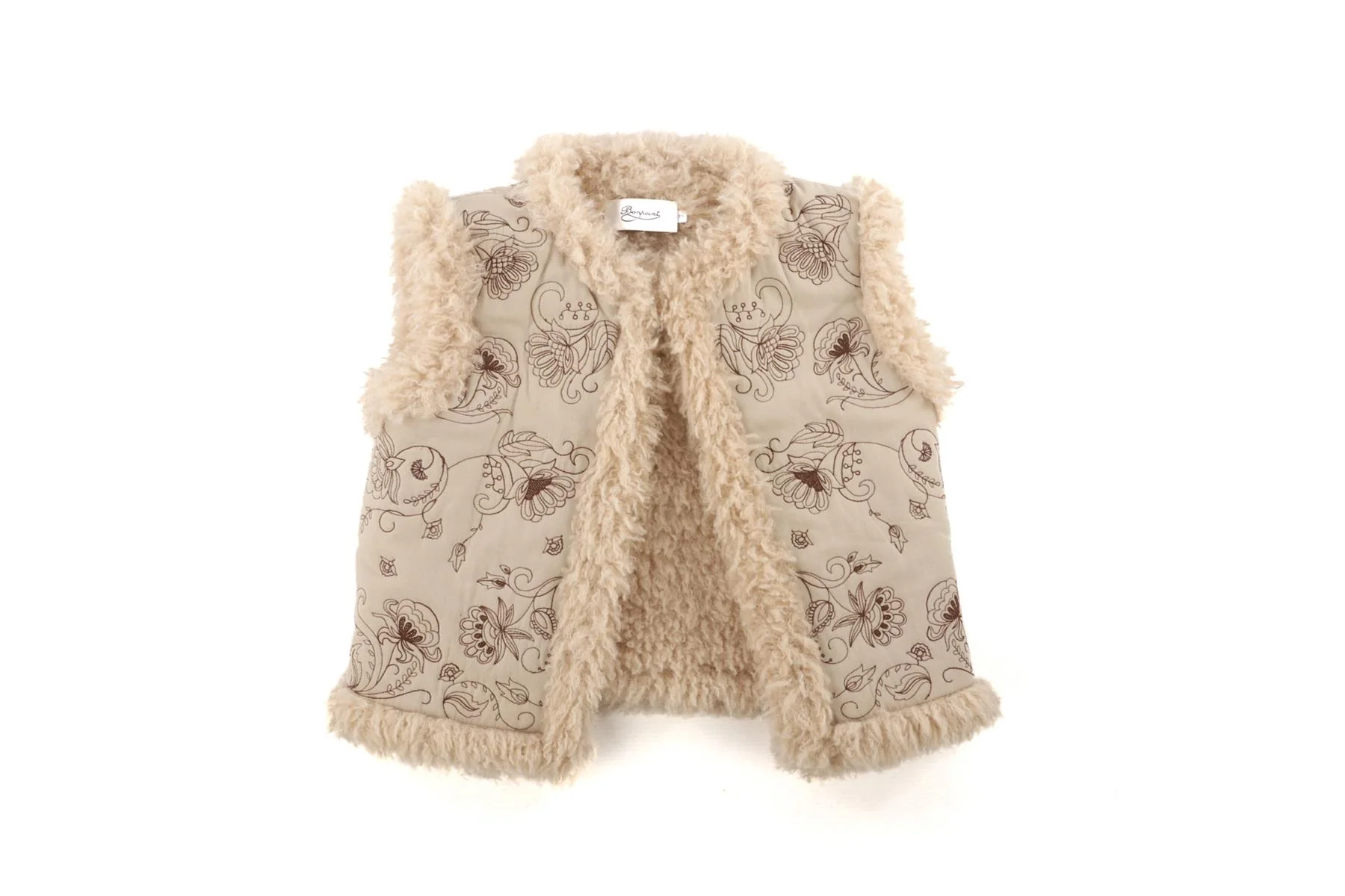 BONPOINT BEIGE KIDS GIRLS GILET 5 YEARS - Image 2