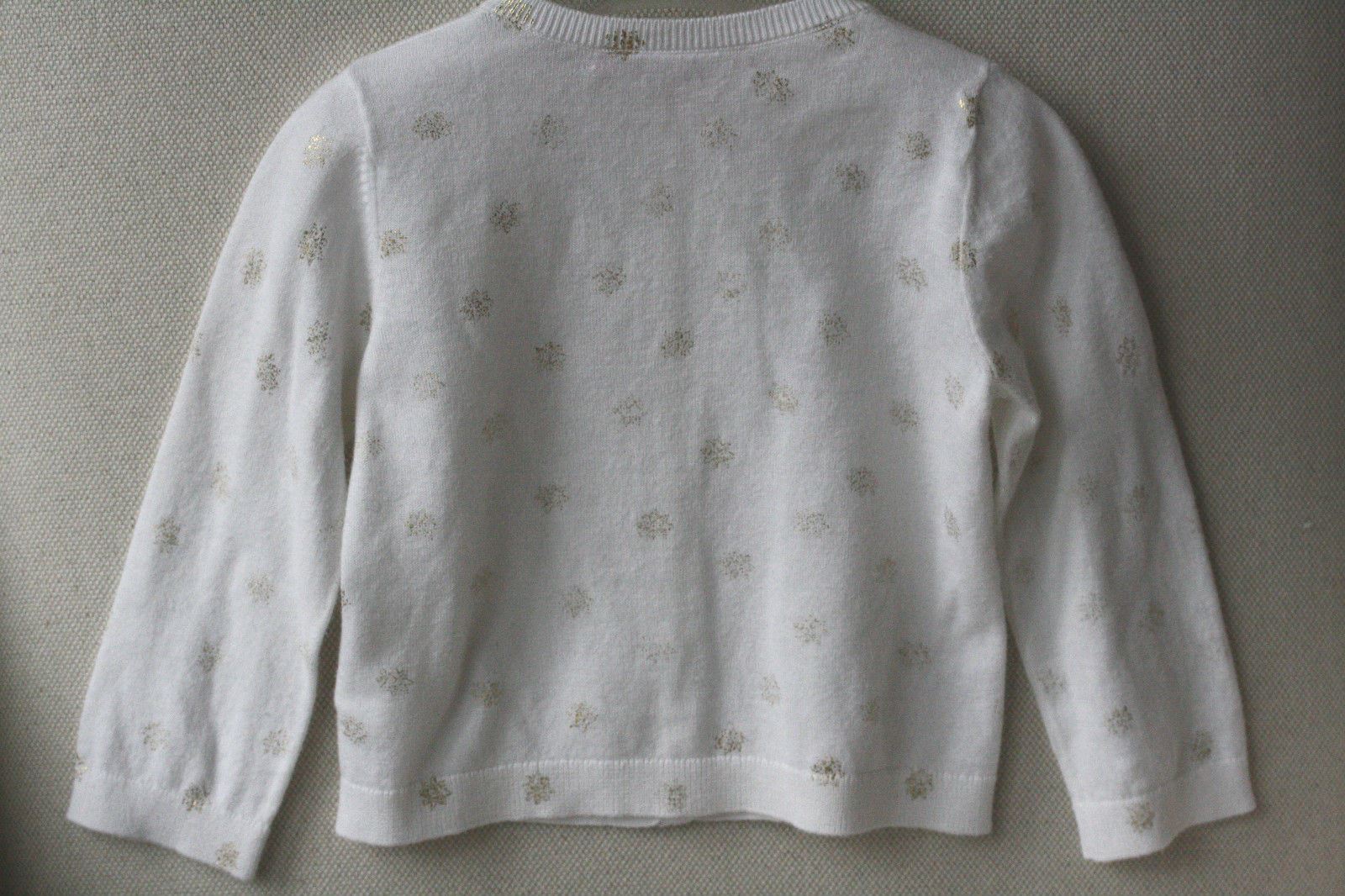 BONPOINT CREAM AND SPARKLY GOLD BABY CARDIGAN 2 YEARS - Image 4