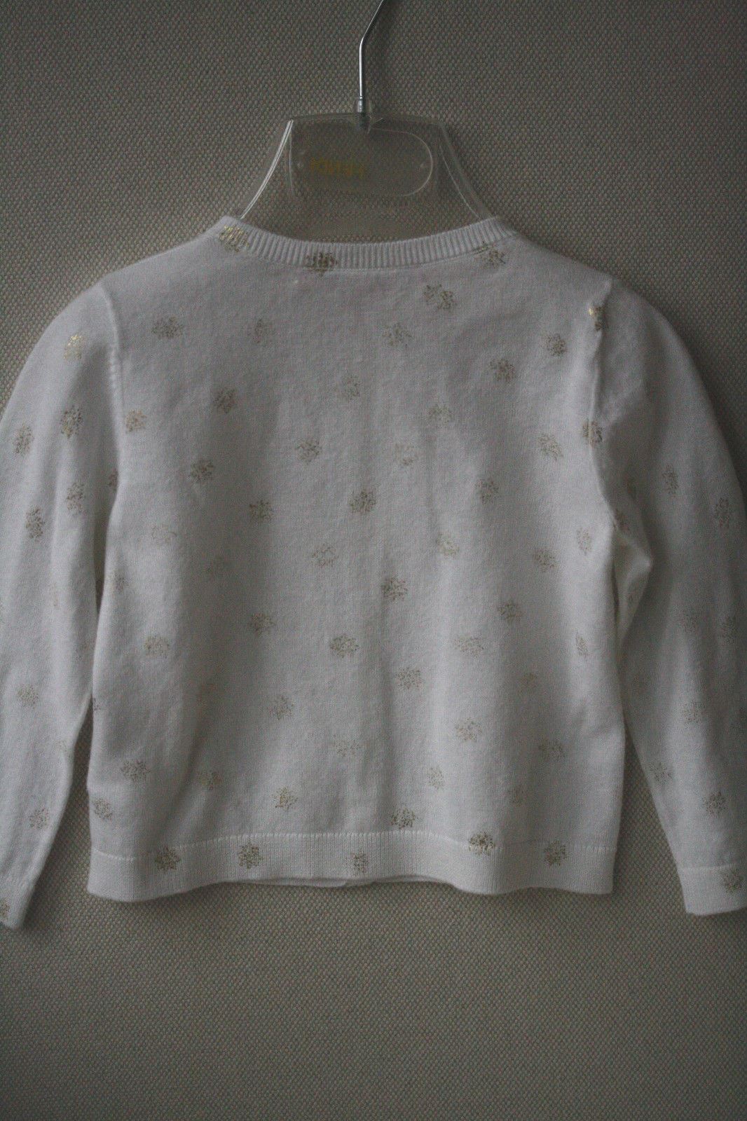 BONPOINT CREAM AND SPARKLY GOLD BABY CARDIGAN 2 YEARS - Image 7