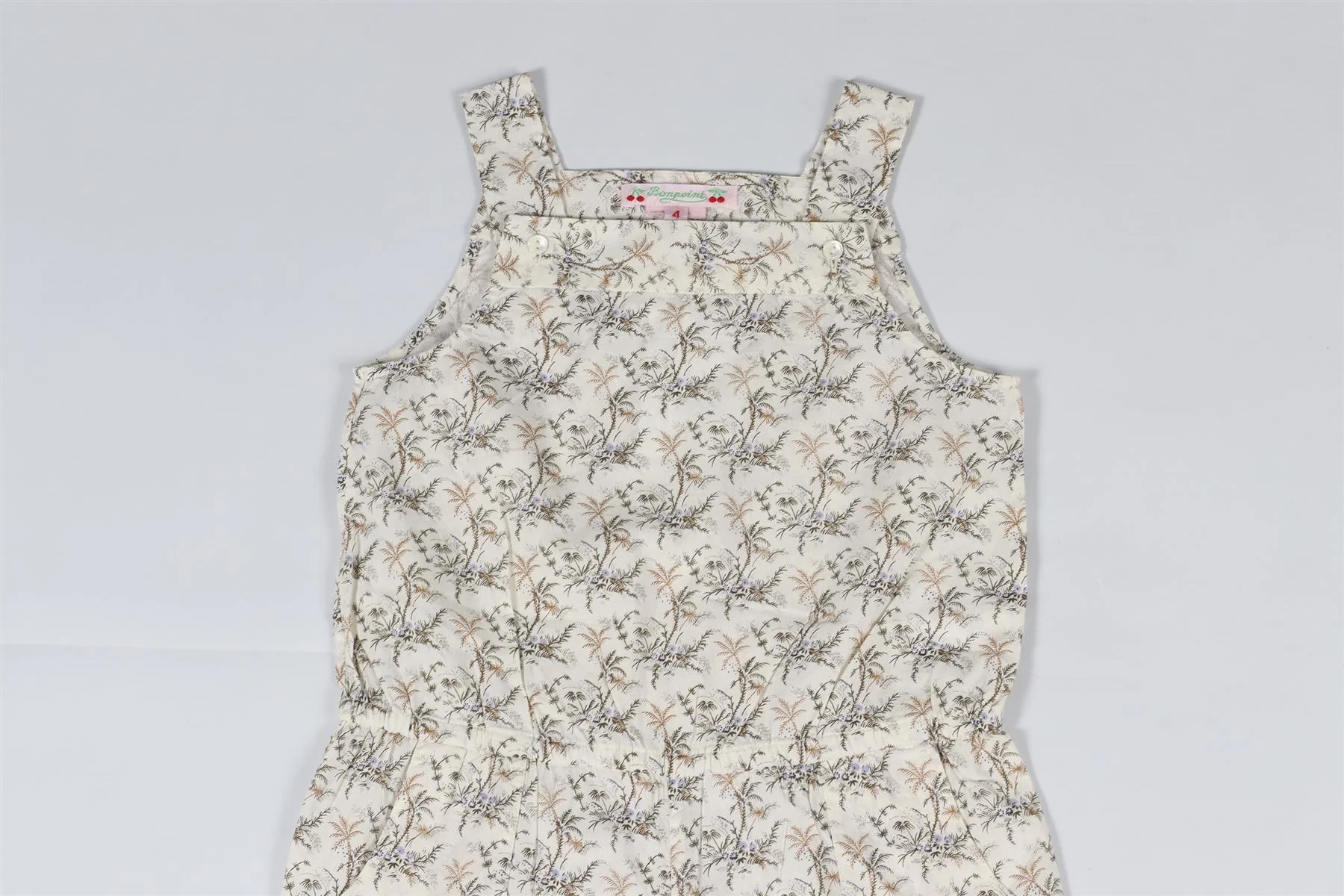 BONPOINT ECRU KIDS GIRLS COTTON JUMPSUIT 4 YEARS - Image 3