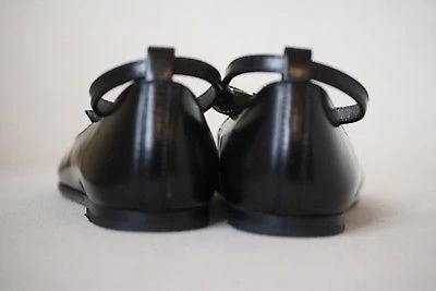 BONPOINT GIRLS BLACK LEATHER SHOES EU 24 UK 7 - Image 5