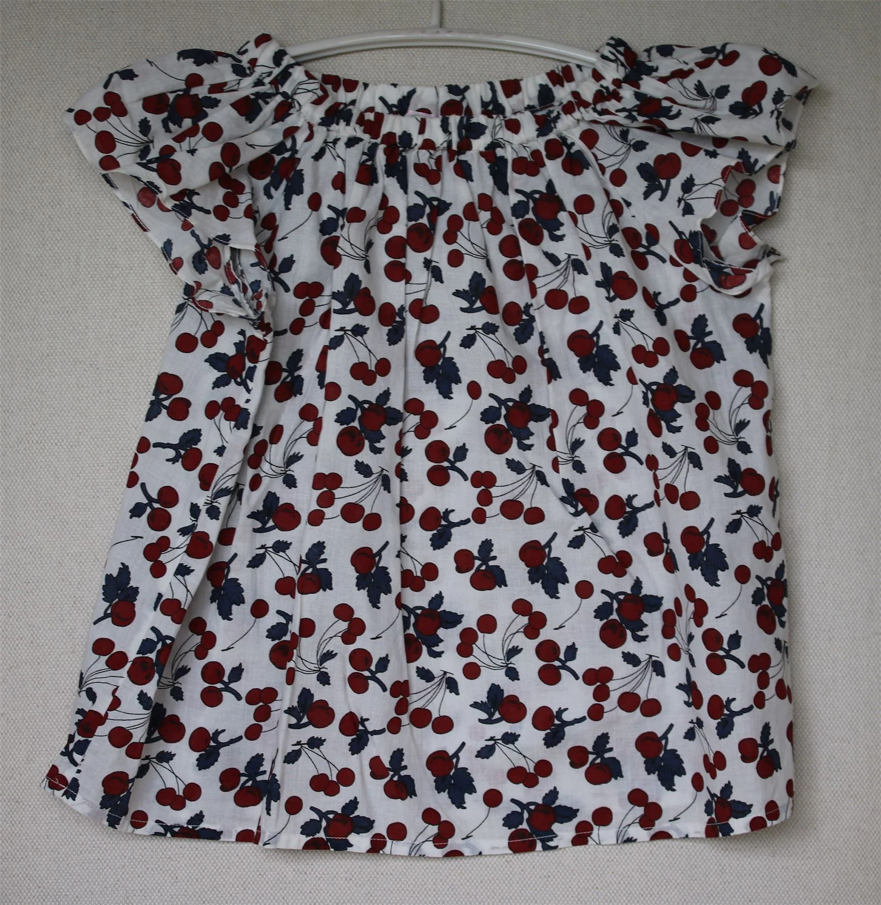 BONPOINT GIRLS CHERRY PRINT EULALIE BLOUSE TOP 4 YEARS - Image 2