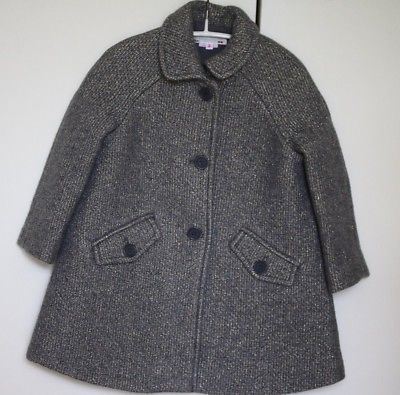BONPOINT GIRLS GOLD SPARKLY WOOL BLEND PADDED COAT 3 YEARS - Image 2