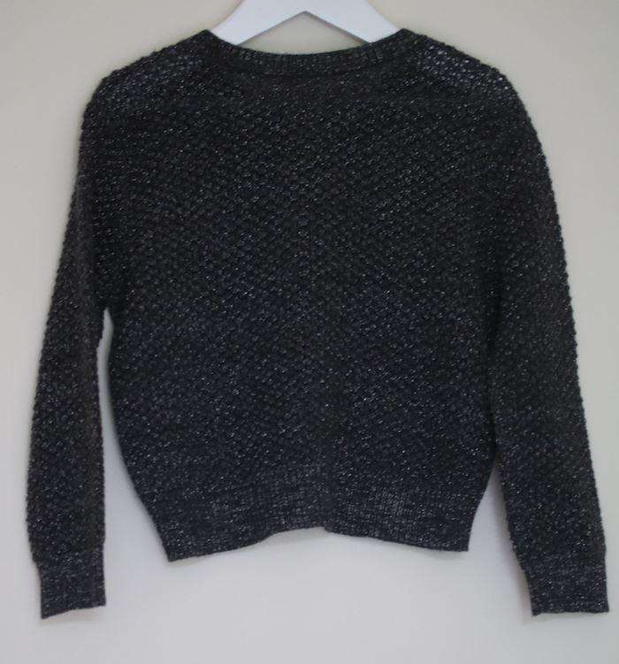 BONPOINT GIRLS GREY SPARKLE WOOL BLEND CARDIGAN 4 YEARS - Image 2