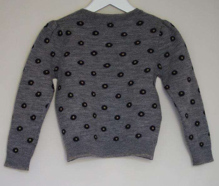 BONPOINT GIRLS GREY SWEATER 4 YEARS - Image 2