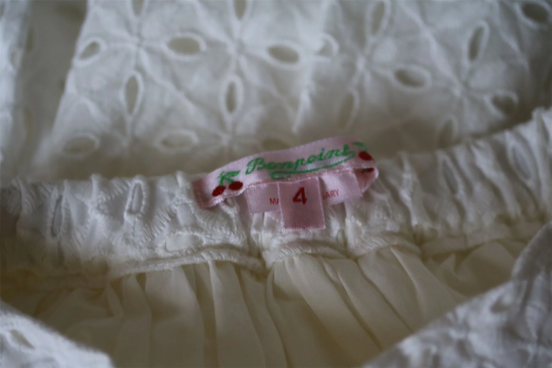 BONPOINT GIRLS IVORY ERIKA TOP & CONCERTO SKIRT 4 YEARS - Image 4