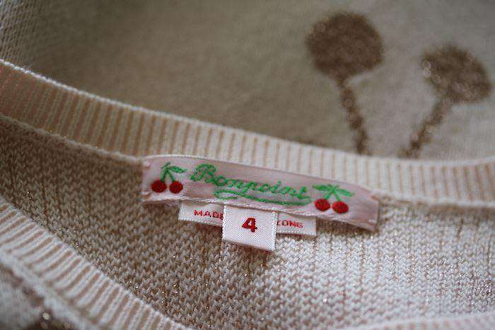 BONPOINT GIRLS PINK CHERRY SWEATER 4 YEARS - Image 4