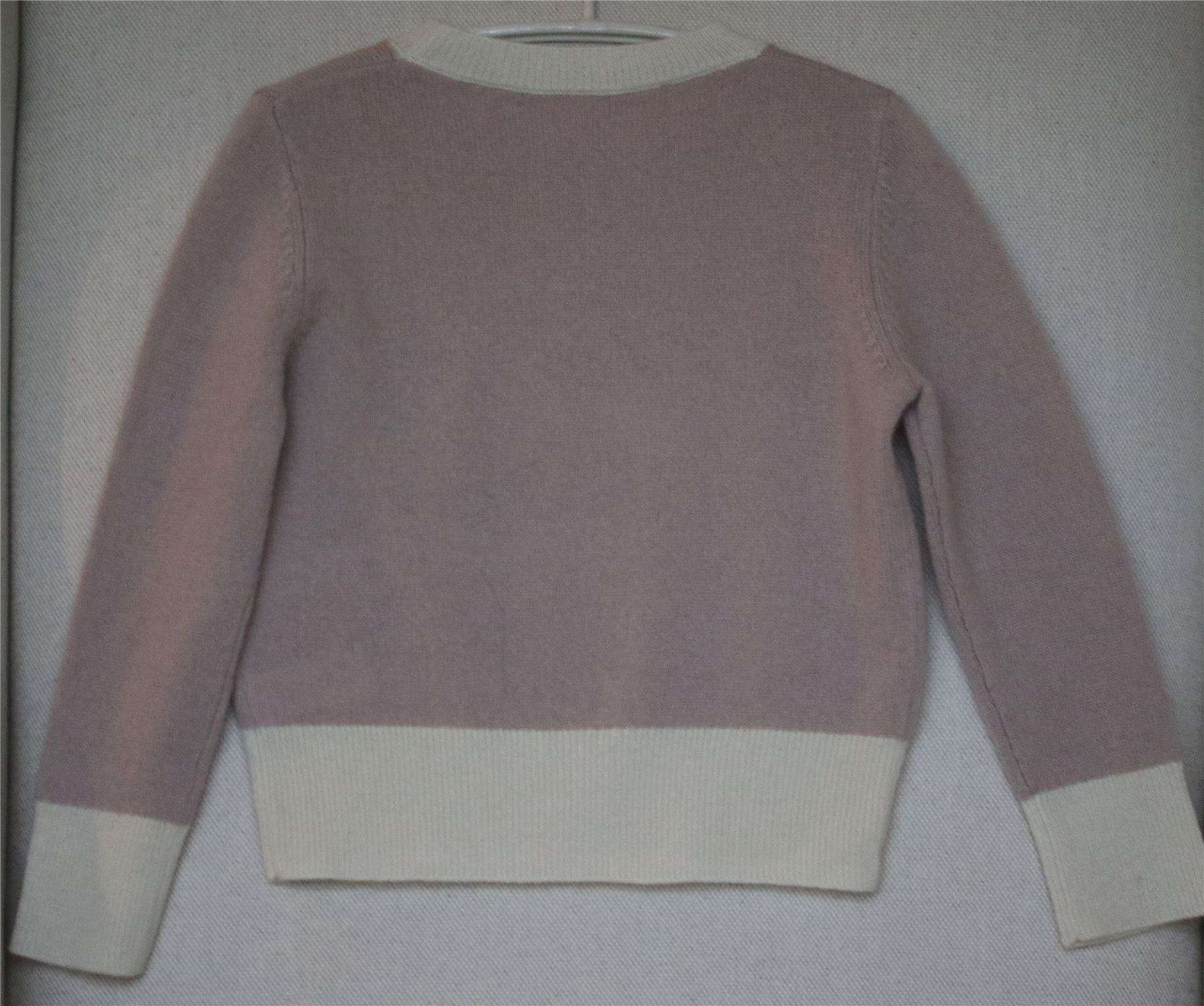 BONPOINT GIRLS POWDER PINK CHERRY SWEATER 4 YEARS - Image 2