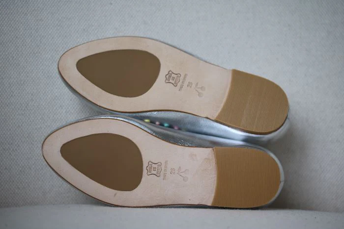 BONPOINT GIRLS SILVER MARY JANE SHOES EU 26 UK 8.5 - Image 5