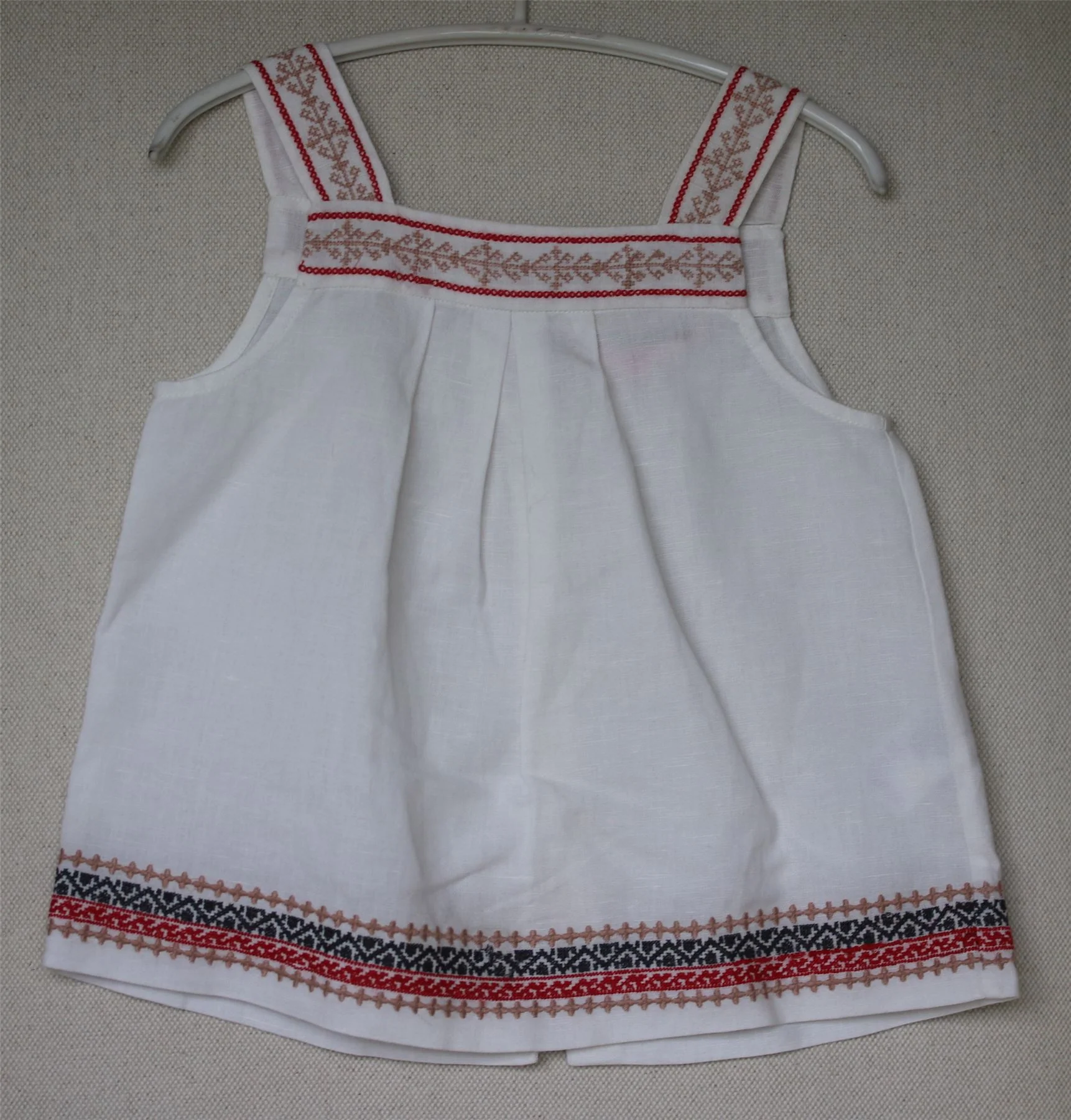BONPOINT GIRLS WHITE EMBROIDERED SOLEIL TOP 4 YEARS - Image 2