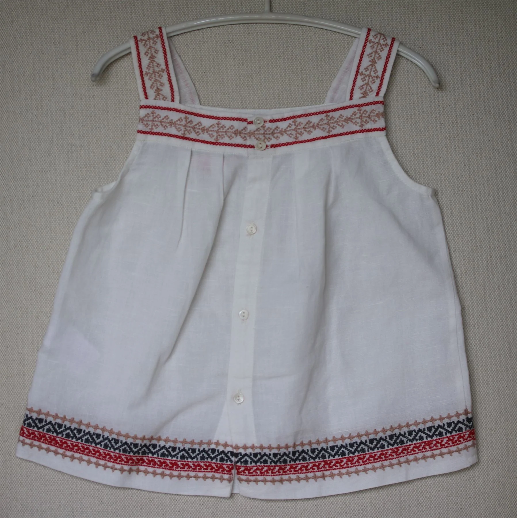 BONPOINT GIRLS WHITE EMBROIDERED SOLEIL TOP 4 YEARS - Image 3