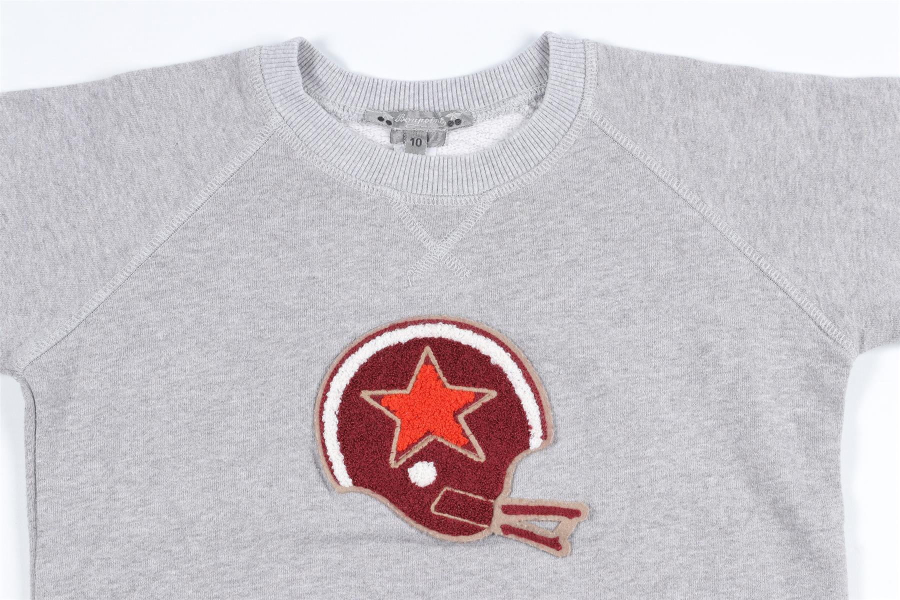 BONPOINT GREY KIDS BOYS SWEATSHIRT 10 YEARS - Image 3
