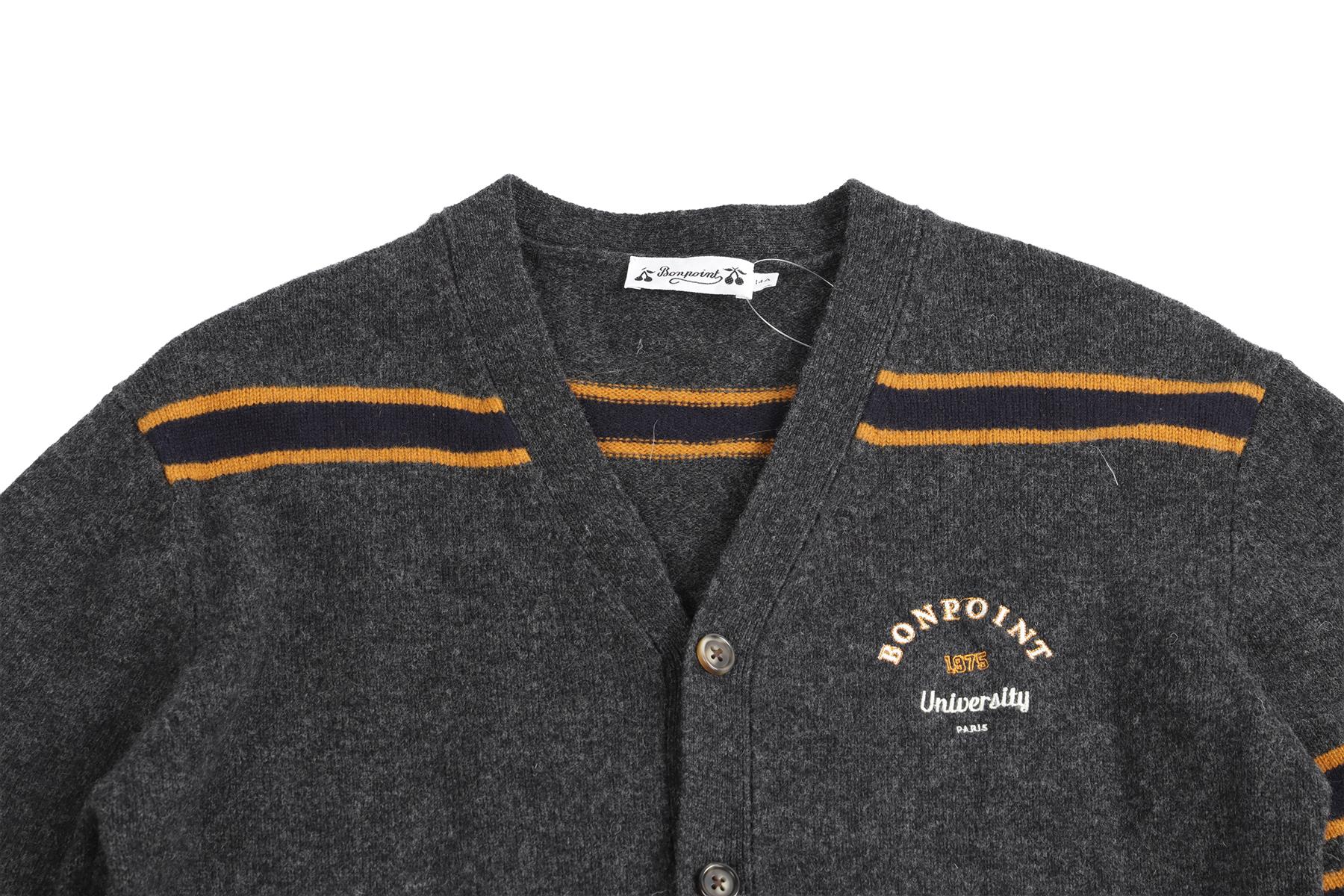 BONPOINT GREY TEEN BOYS CARDIGAN 14 YEARS - Image 3