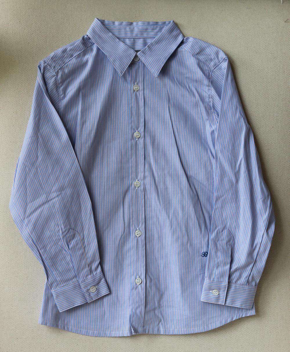 BONPOINT KIDS BOYS STRIPED COTTON SHIRT 4 YEARS - Image 2