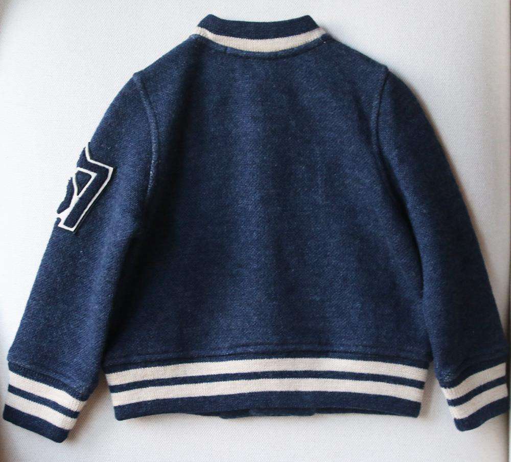 BONPOINT KIDS BOYS WOOL BOMBER JACKET 3 YEARS - Image 2
