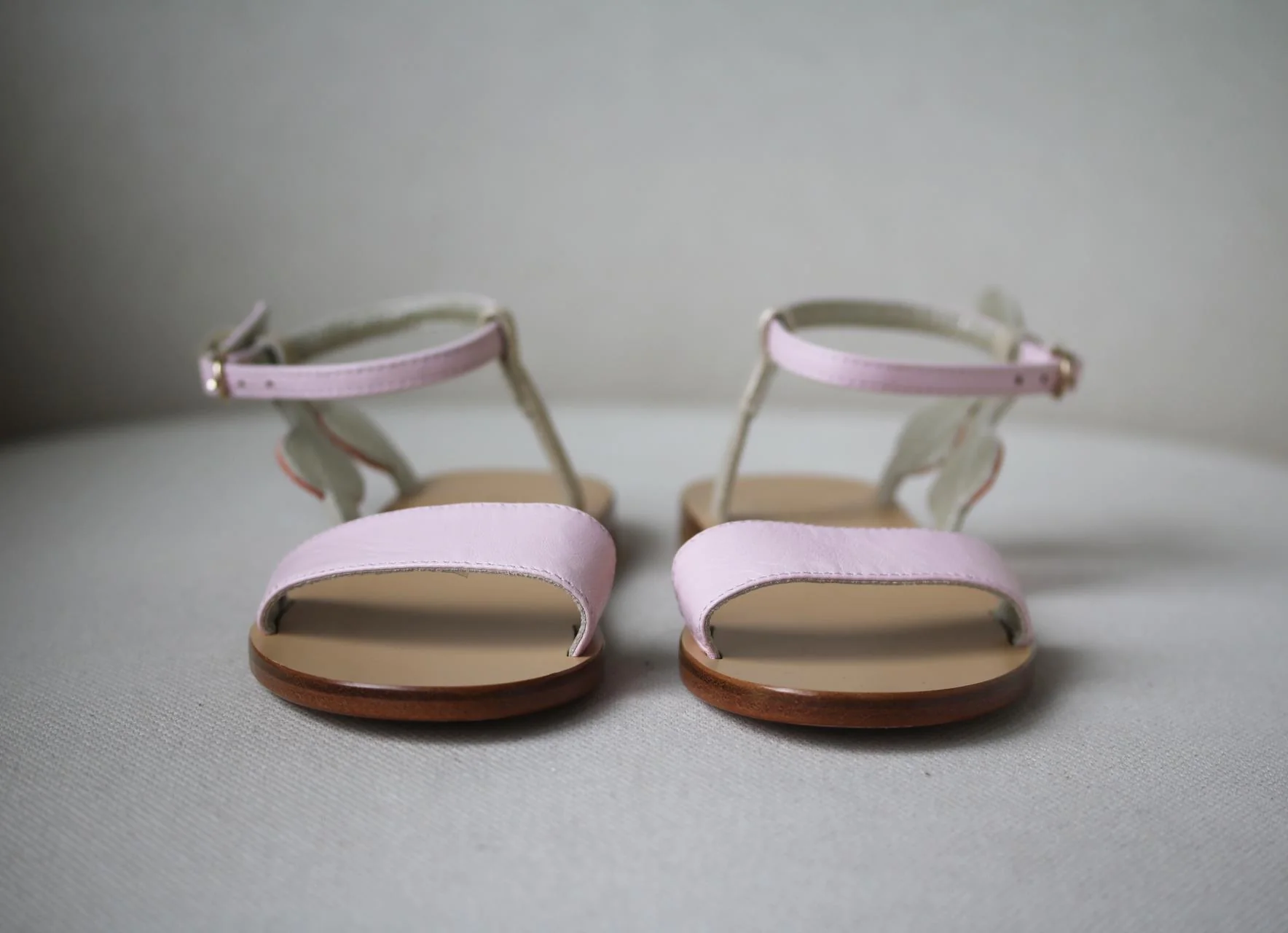 BONPOINT KIDS GIRLS CERISE LEATHER SANDALS EU 28 UK 10 - Image 3