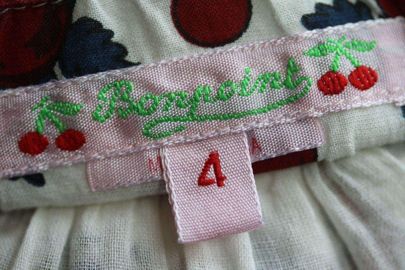 BONPOINT KIDS GIRLS CHERRY PRINT SKIRT 4 YEARS - Image 3