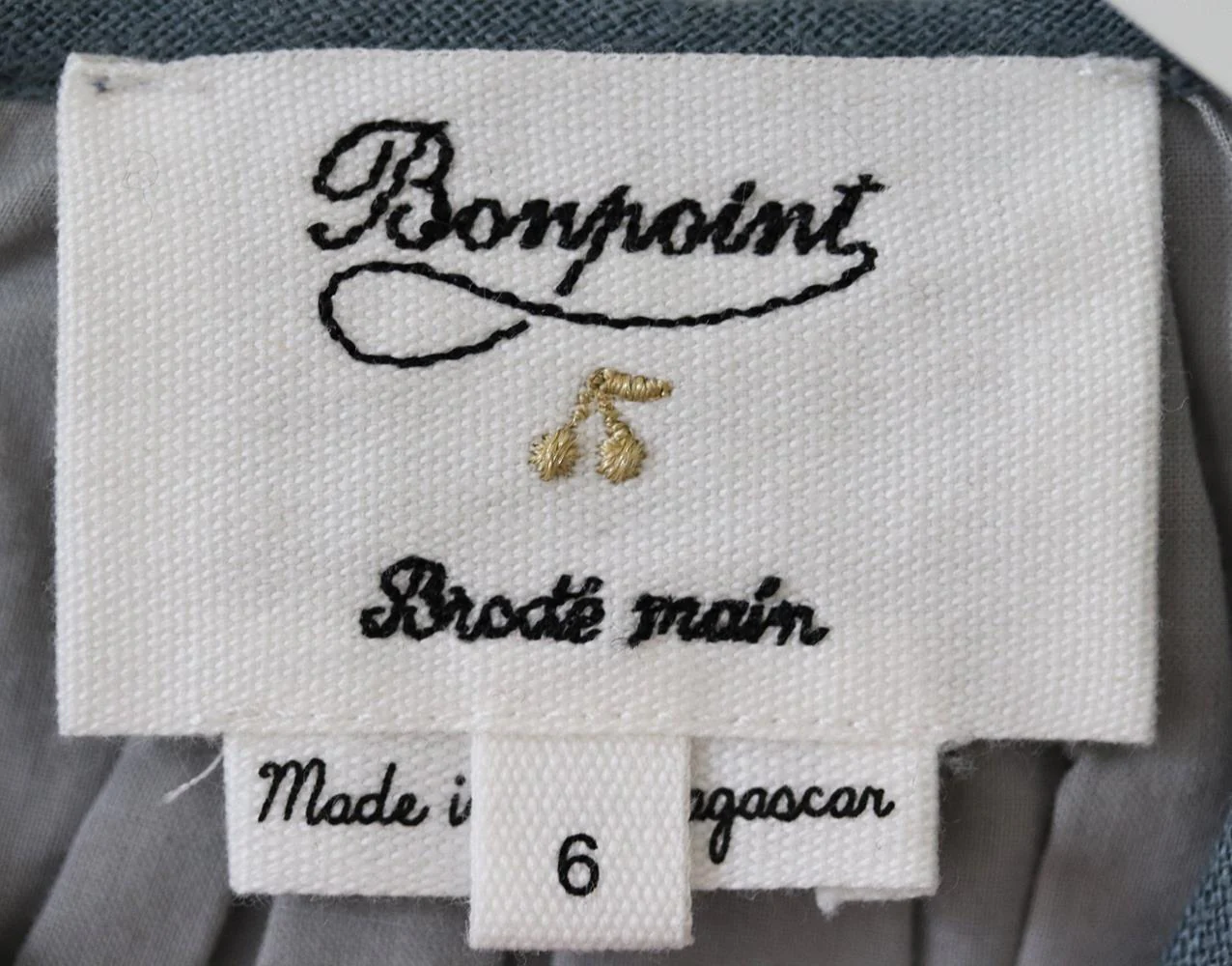 BONPOINT KIDS GIRLS CRYSTAL LINEN DRESS 6 YEARS - Image 4