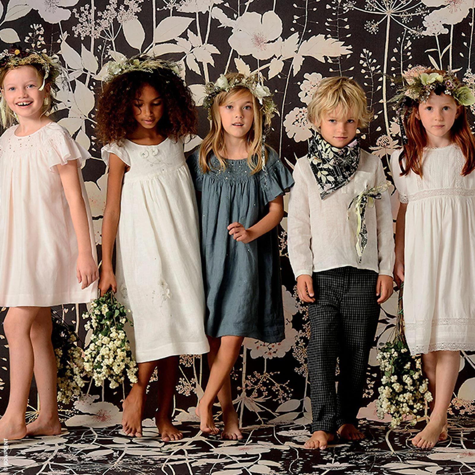 BONPOINT KIDS GIRLS CRYSTAL LINEN DRESS 6 YEARS - Image 6