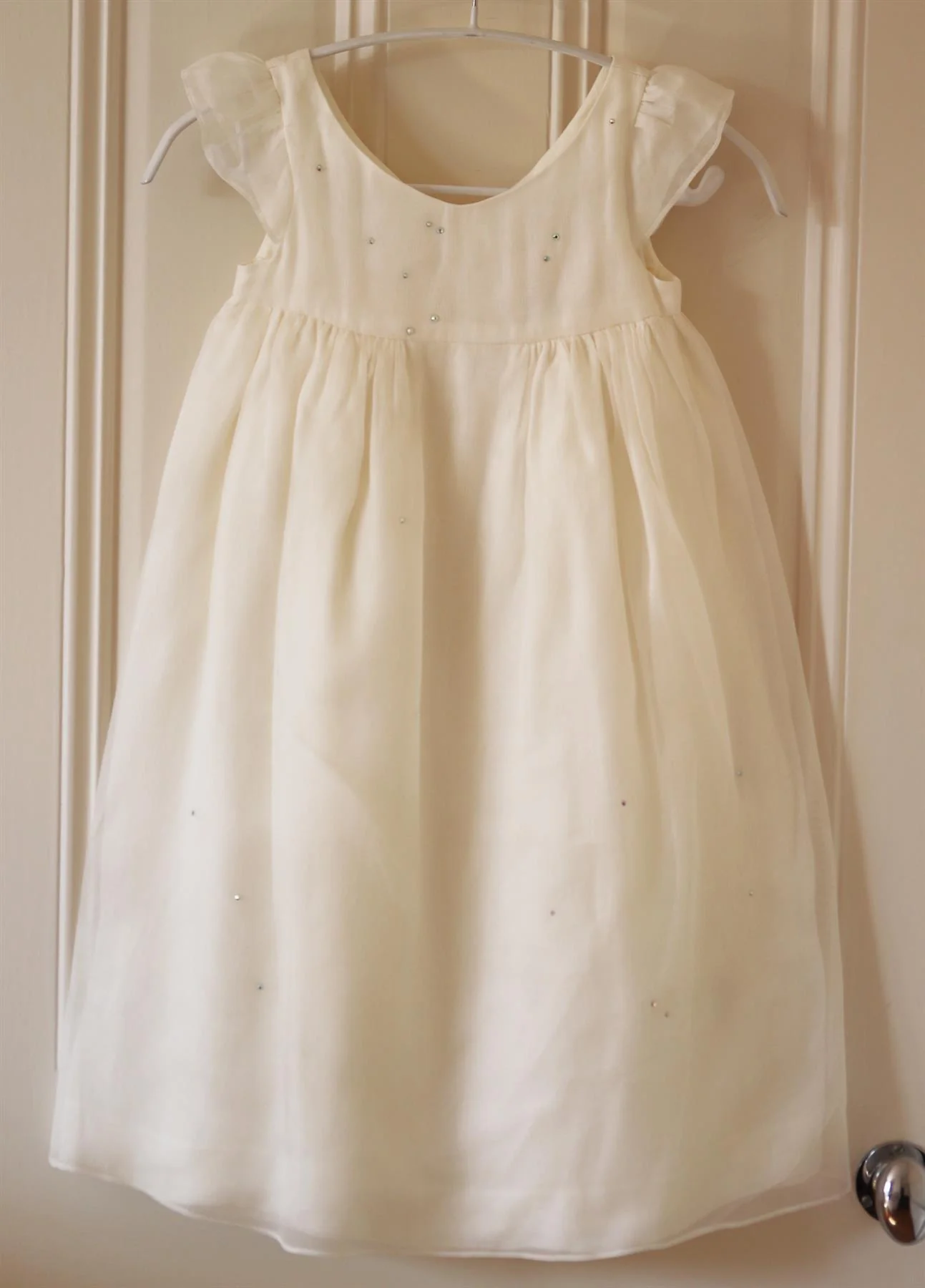 BONPOINT KIDS GIRLS EMBELLISHED SILK DRESS 6 YEARS - Image 2
