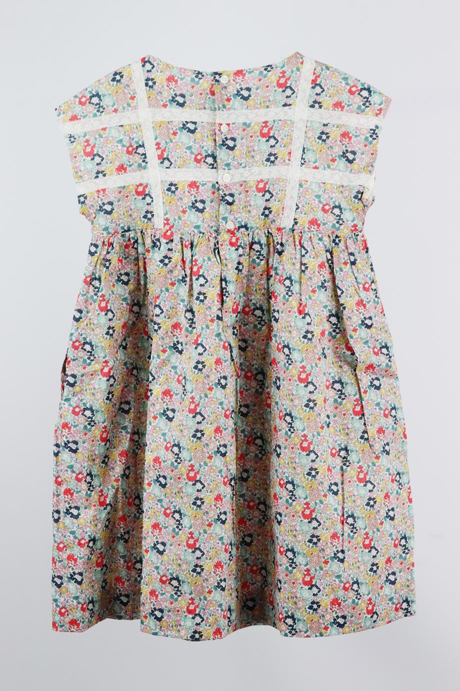 BONPOINT KIDS GIRLS FLORAL COTTON DRESS 8 YEARS - Image 3