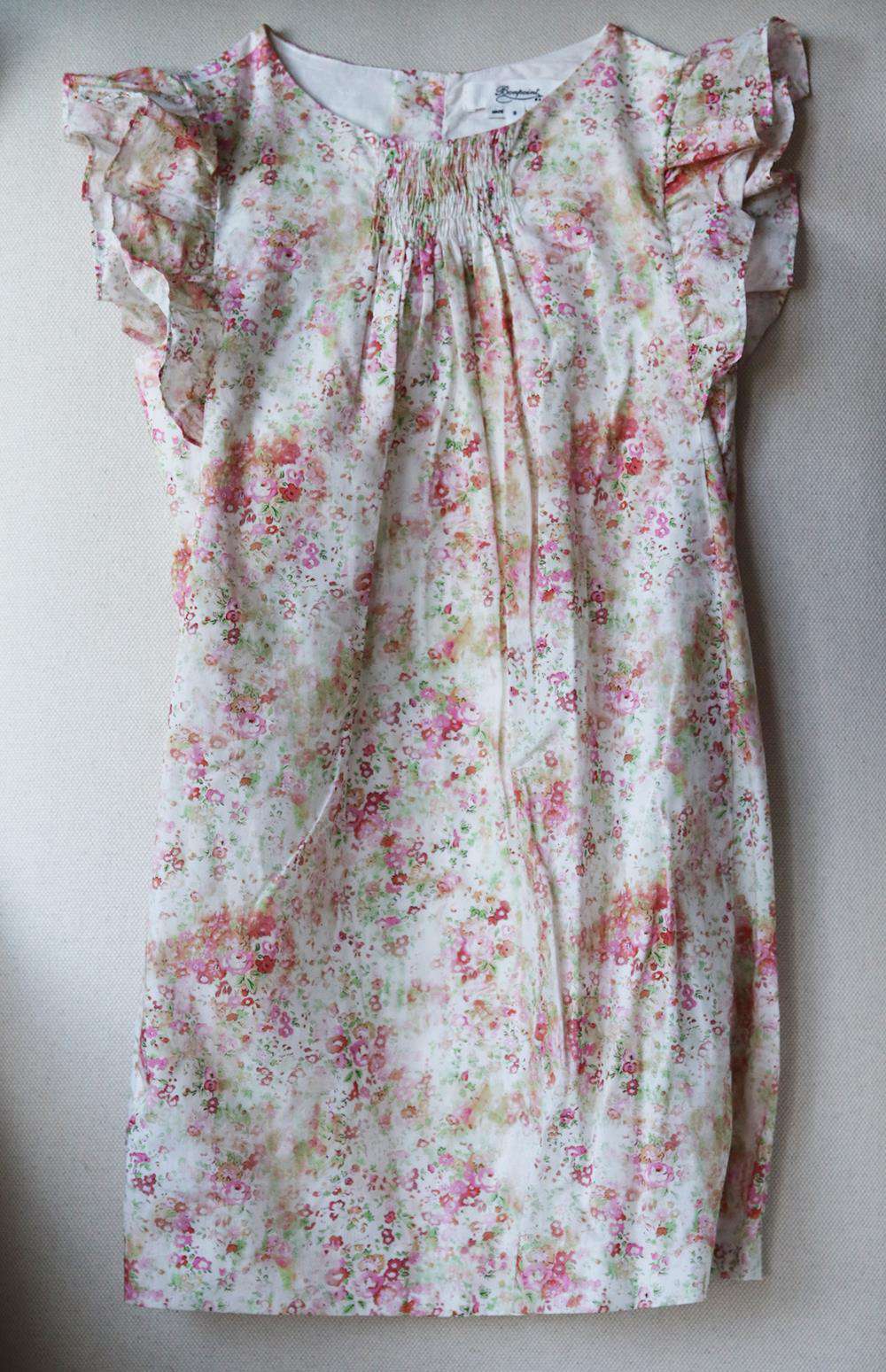 BONPOINT KIDS GIRLS FLORAL COTTON DRESS 8 YEARS - Image 2