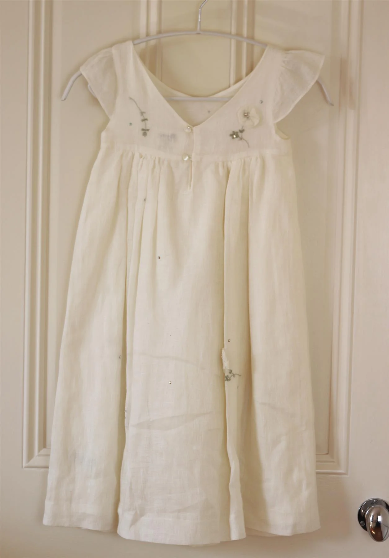BONPOINT KIDS GIRLS FLORAL SILK DRESS 6 YEARS - Image 3