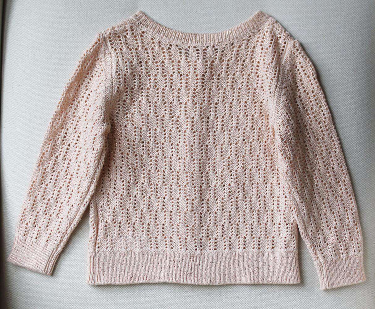 BONPOINT KIDS GIRLS GLITTER COTTON CARDIGAN 6 YEARS - Image 2