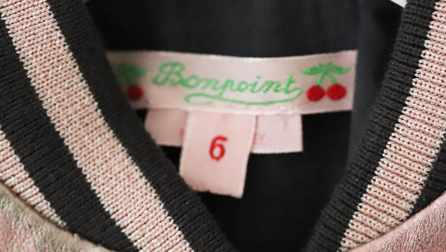 BONPOINT KIDS GIRLS METALLIC LEATHER BOMBER JACKET 6 YEARS - Image 4