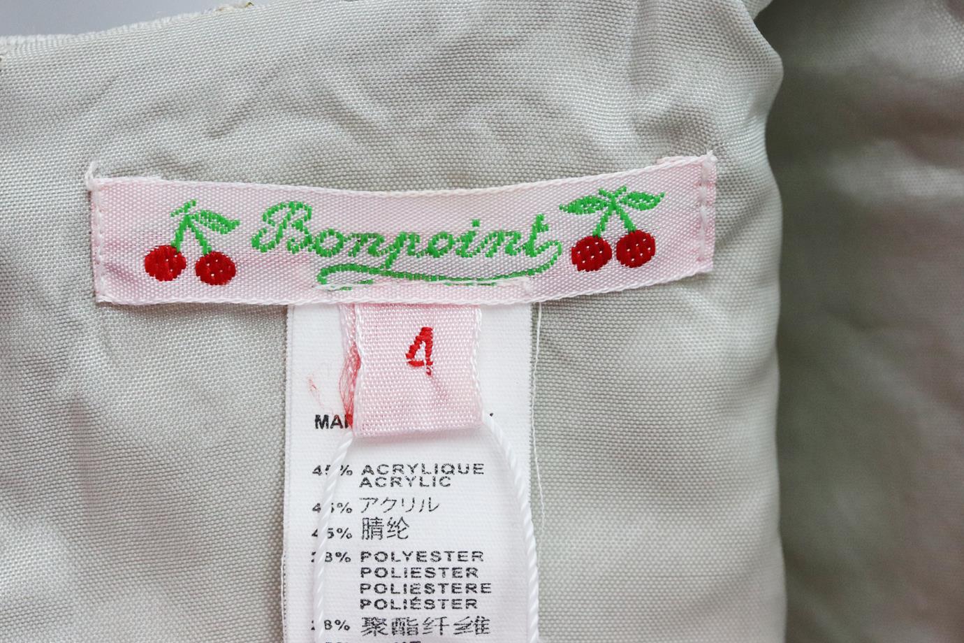 BONPOINT KIDS GIRLS METALLIC WOOL DRESS 4 YEARS - Image 4