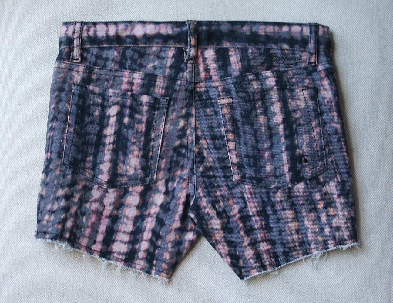 BONPOINT KIDS GIRLS TIE DYE PRINTED DENIM SHORTS 8 YEARS - Image 3