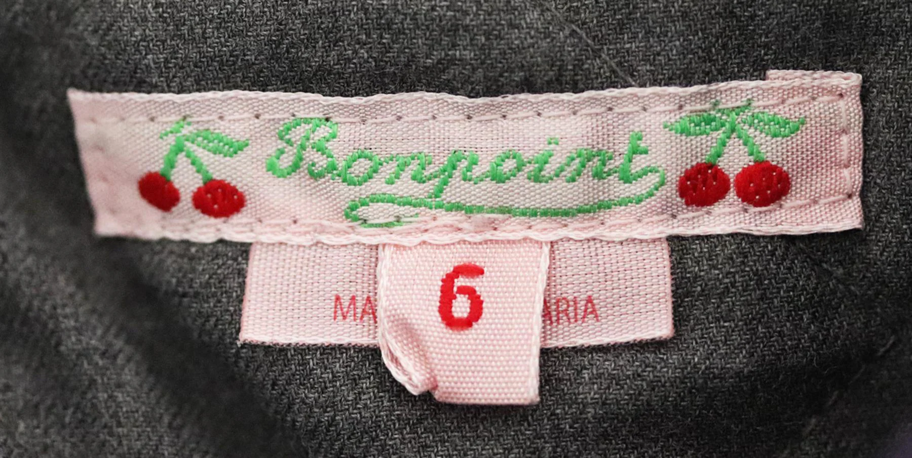 BONPOINT KIDS GIRLS WOOL AND LEATHER BOMBER JACKET 6 YEARS - Image 4