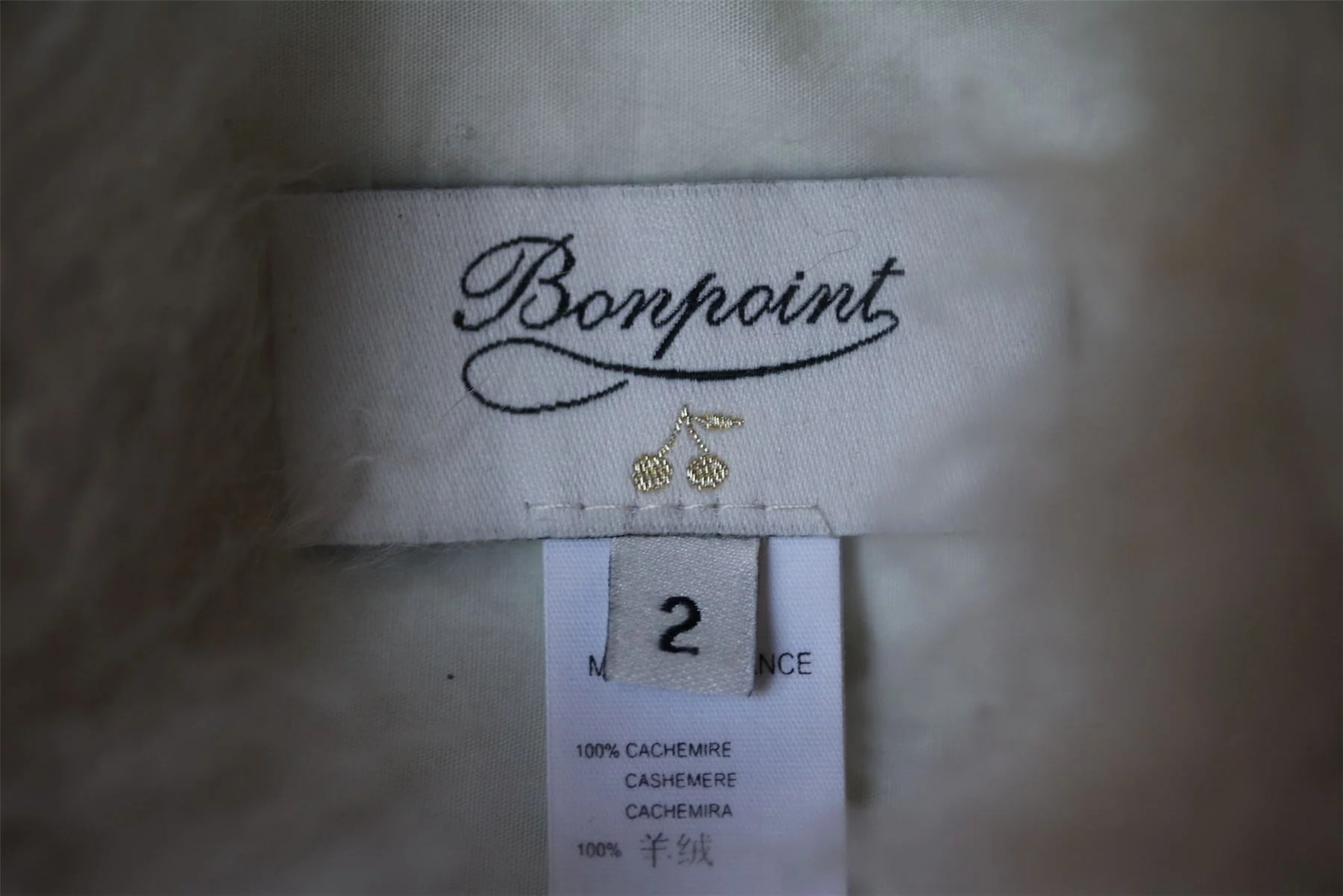 BONPOINT KIDS MUSKY BEIGE CASHMERE GILET WAISTCOAT 2 YEARS - Image 4
