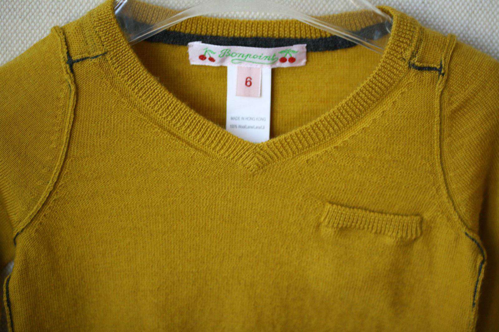 BONPOINT MUSTARD YELLOW BABY SWEATER 6 MONTHS - Image 2
