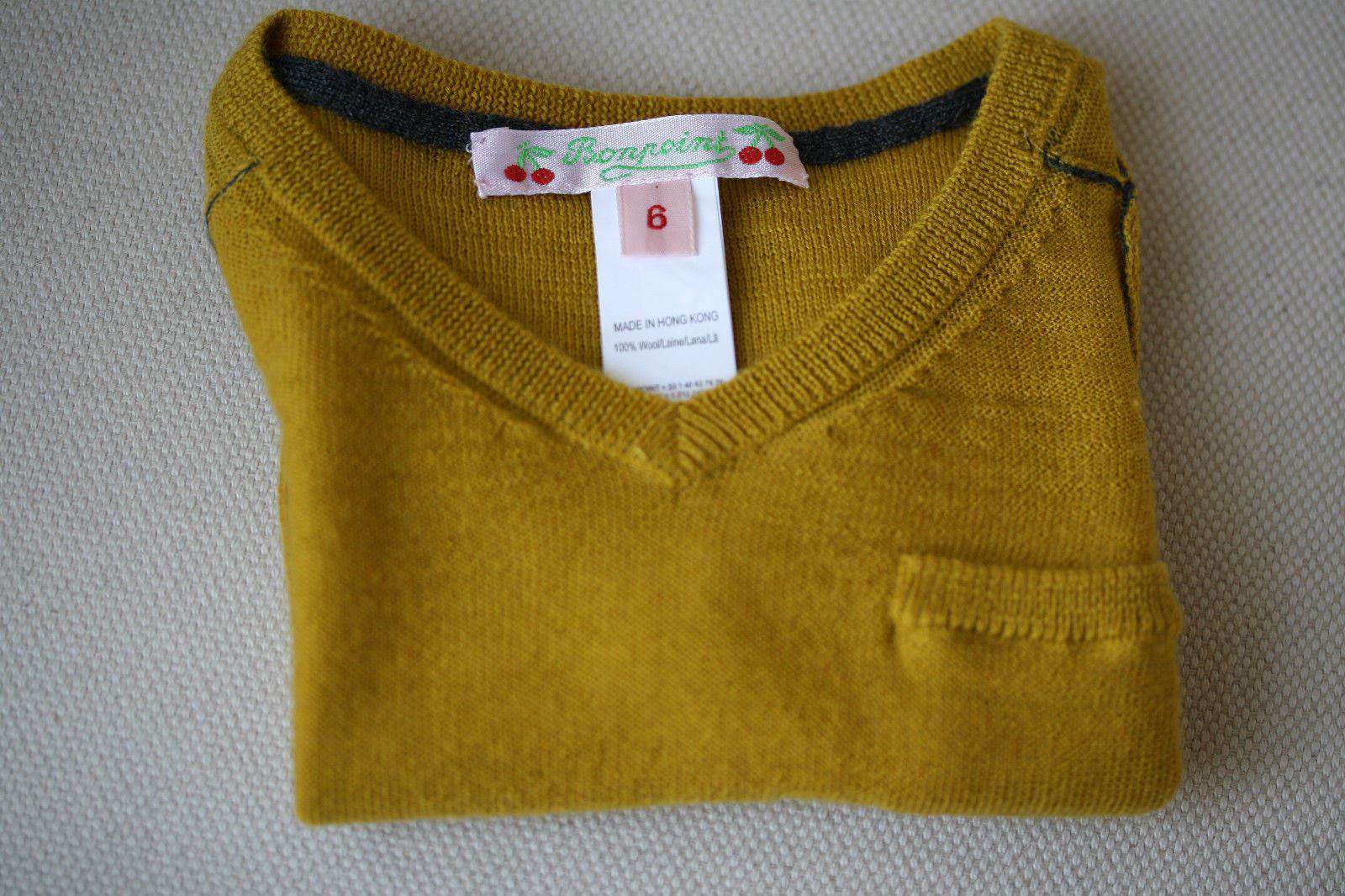 BONPOINT MUSTARD YELLOW BABY SWEATER 6 MONTHS - Image 4
