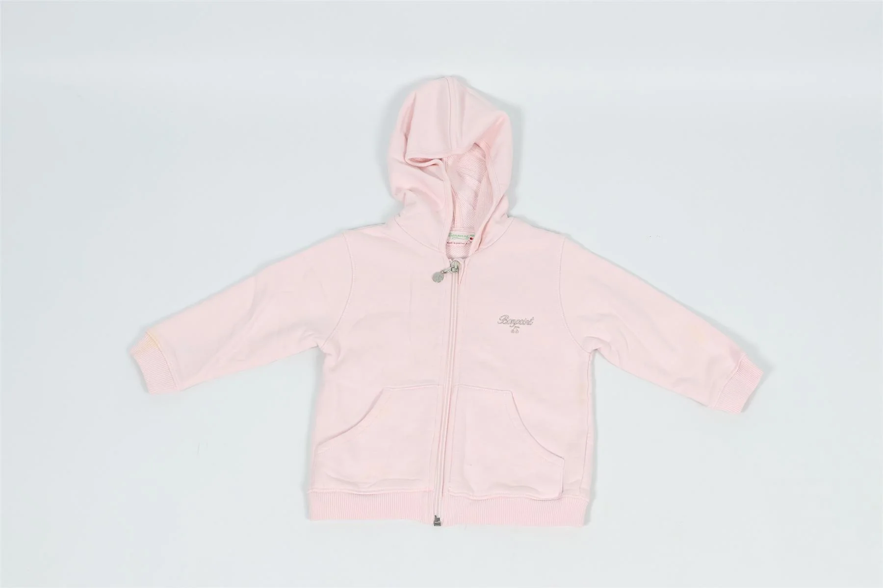 BONPOINT PINK BABY GIRLS COTTON HOODIE 18 MONTHS - Image 2